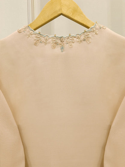 Aghanoor Pure Embroidered Organza 3 Piece Suit