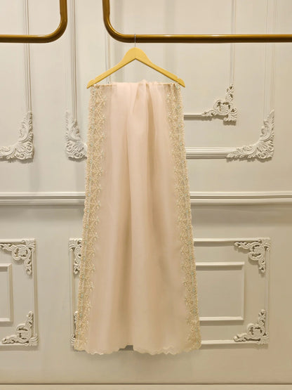 Aghanoor Pure Embroidered Organza 3 Piece Suit