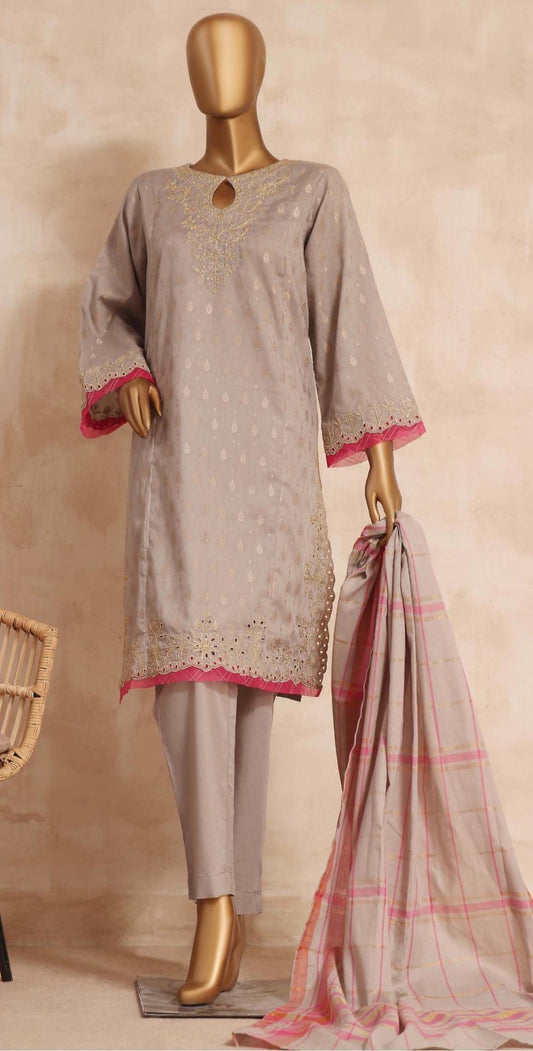 Bin Saeed 3 Piece Embroidered Jacquard Lawn Suit