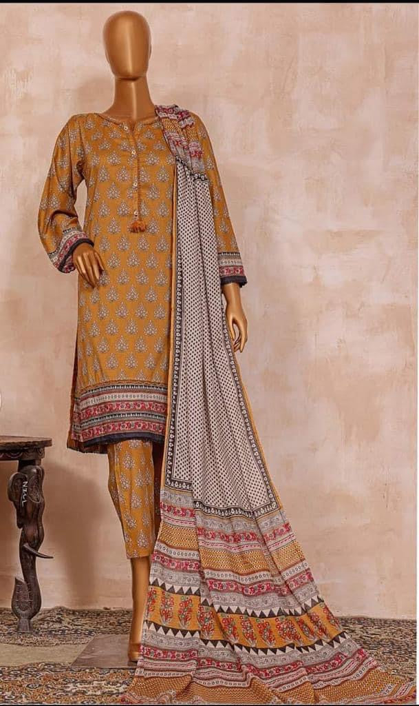 Sadabahar Stitched Lawn 3 Piece Suit