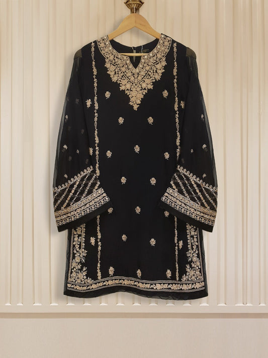 Aghanoor Embroidered Chiffon 2 Piece Suit