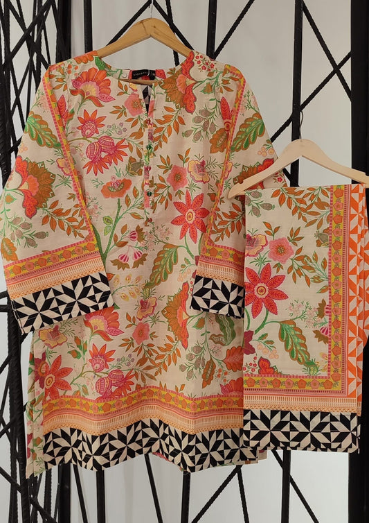 Sadabahar Premium Printed Lawn Co-ord