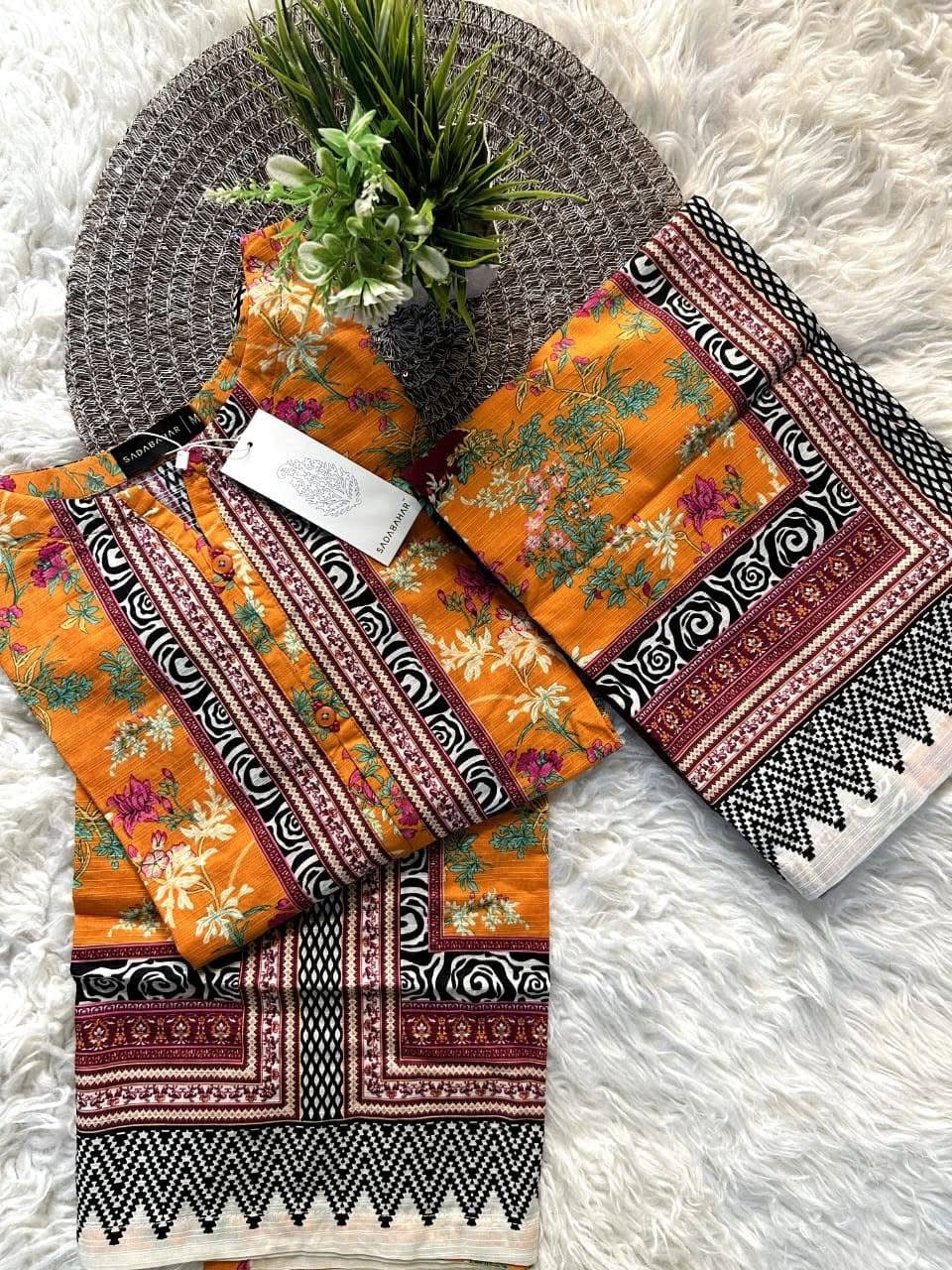 Sadabahar Premium Printed Lawn Co-ord