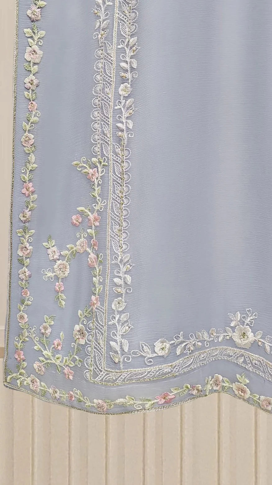 Aghanoor Pure Chiffon Embroidered 3 Piece Suit