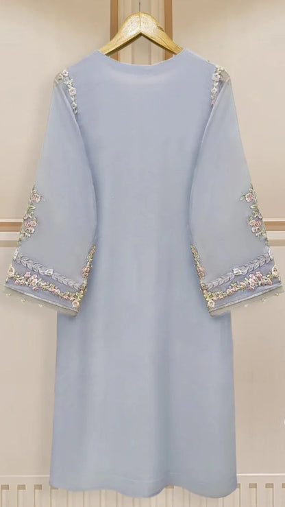 Aghanoor Pure Chiffon Embroidered 3 Piece Suit