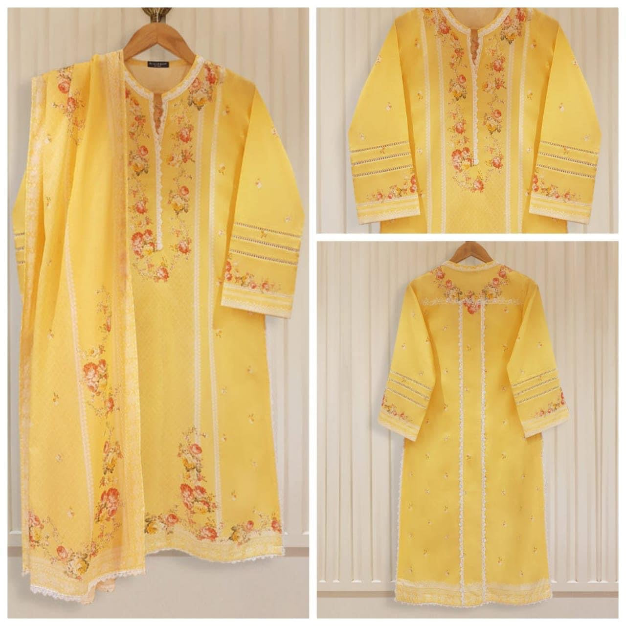 AGHANOOR 2 PIECE CAMBRIC LAWN SHIRT AND DUPATTA