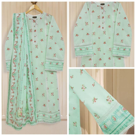 AGHANOOR 2 PIECE CAMBRIC LAWN SHIRT AND DUPATTA