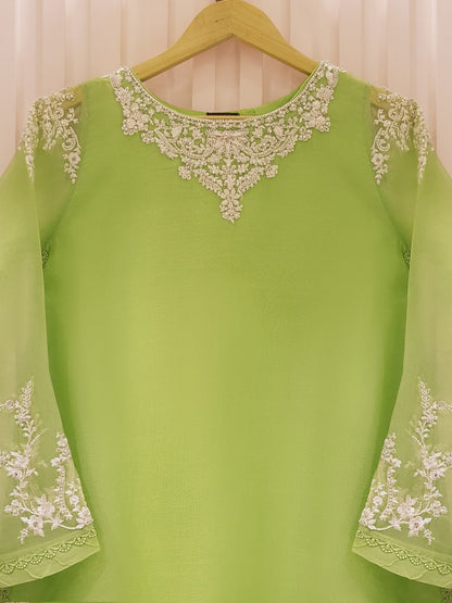 AGHANOOR 100% PURE ORGANZA 3 PIECE SUIT