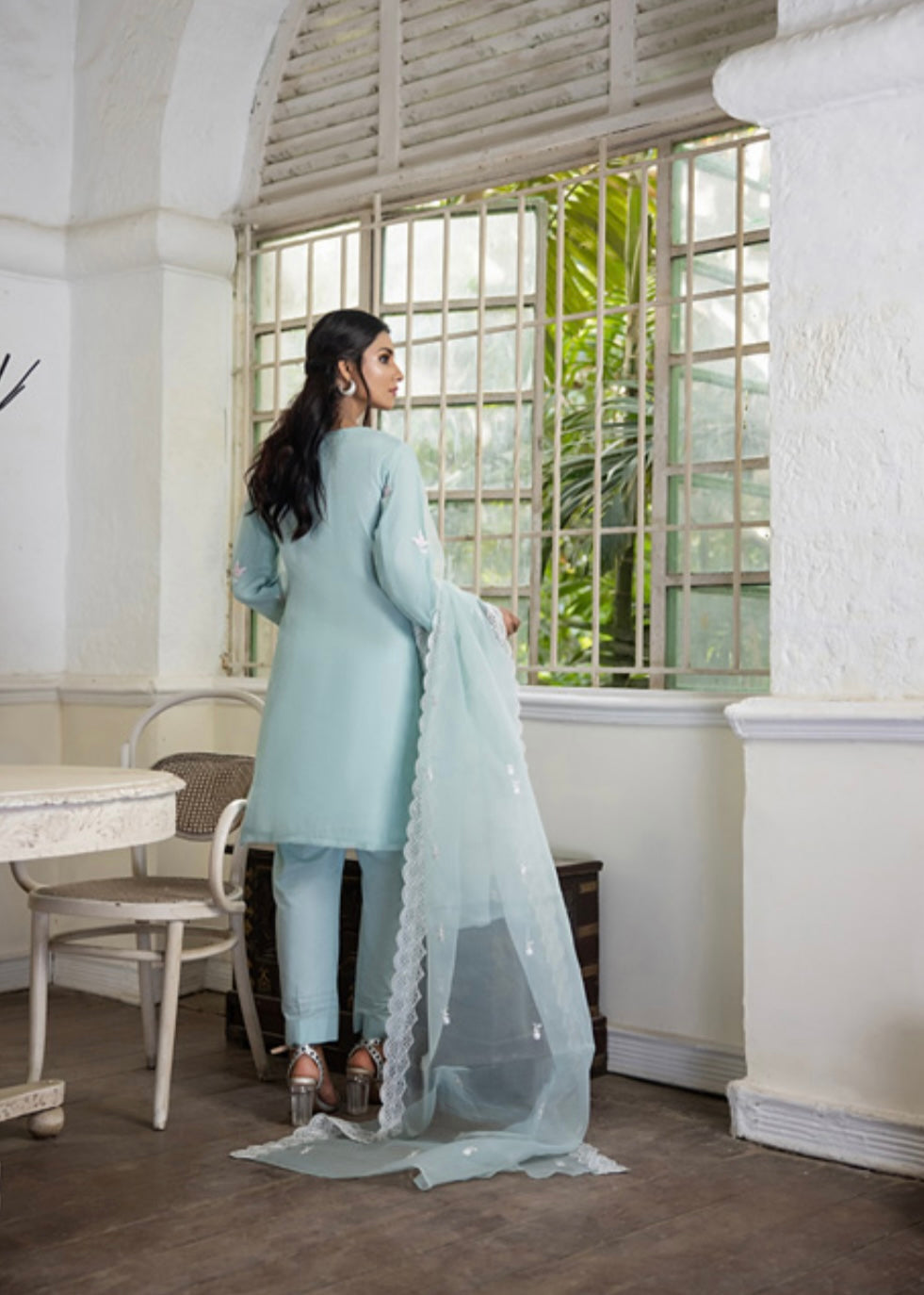 Organza Embroidered 3 Piece Suit