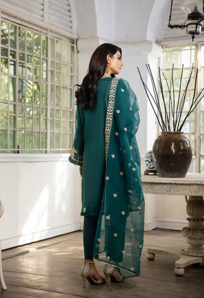 Organza Embroidered 3 Piece Suit