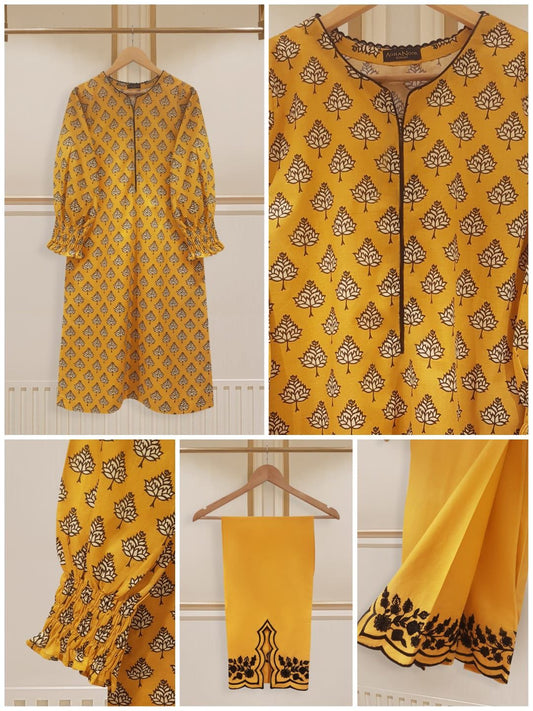 AGHANOOR LAWN SHIRT WITH CUTWORK PANT
