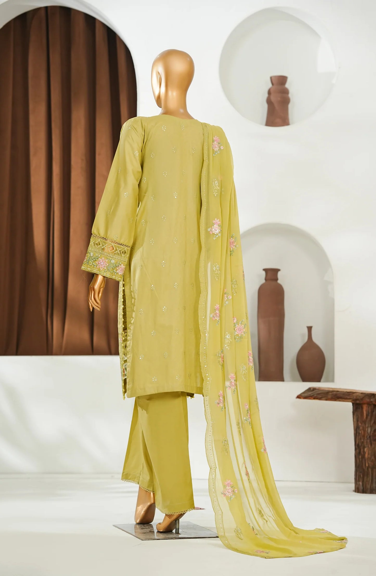 Amna Khadija Embroidered Lawn 3 Piece Suit-Festive Collection