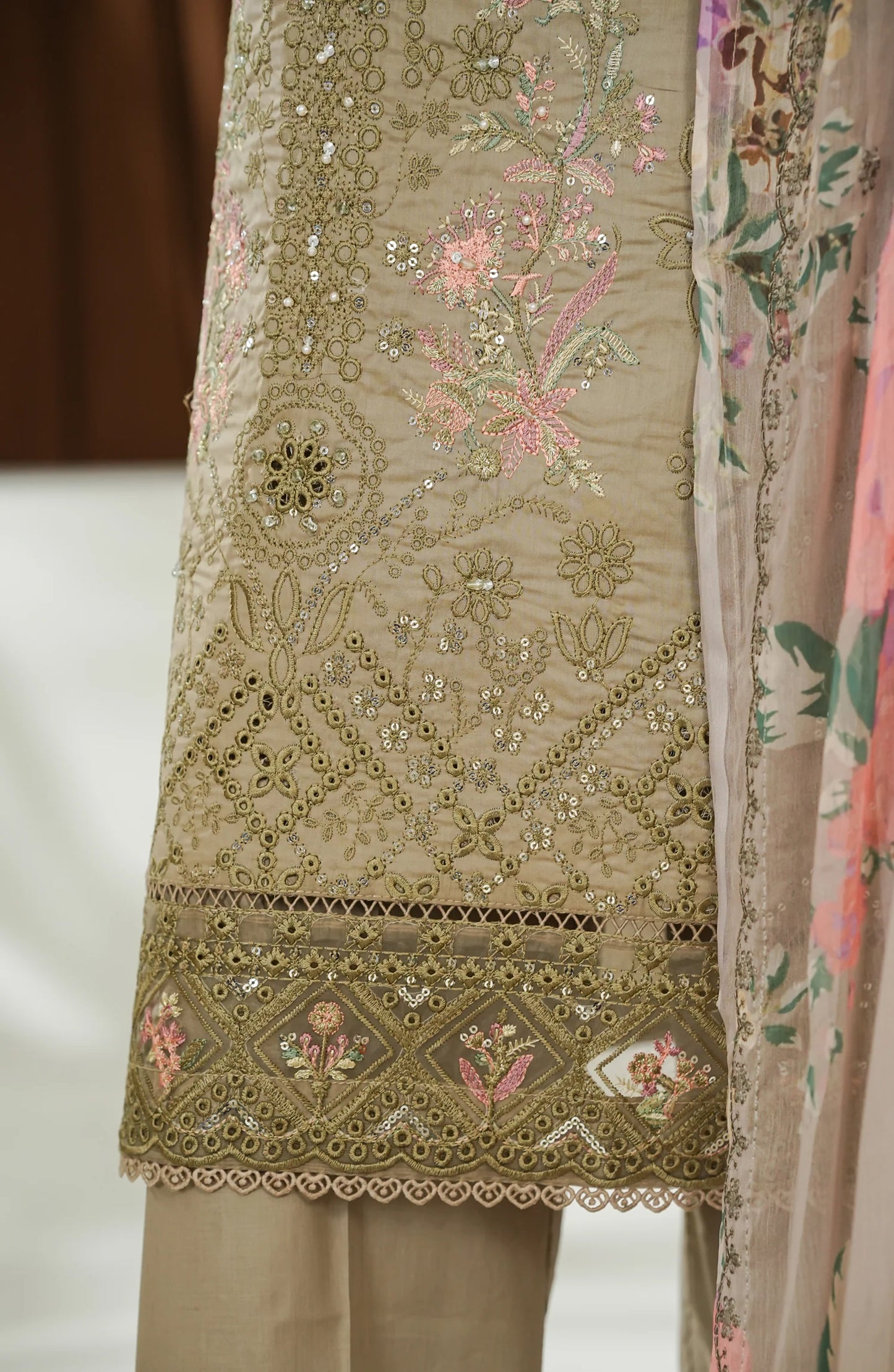 Amna Khadija Embroidered Lawn 3 Piece Suit-Festive Collection