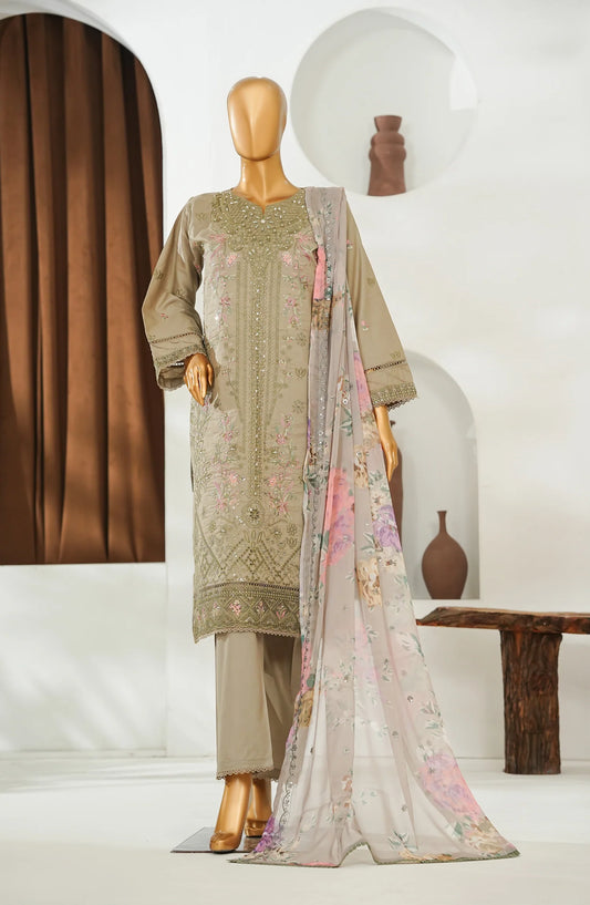 Amna Khadija Embroidered Lawn 3 Piece Suit-Festive Collection