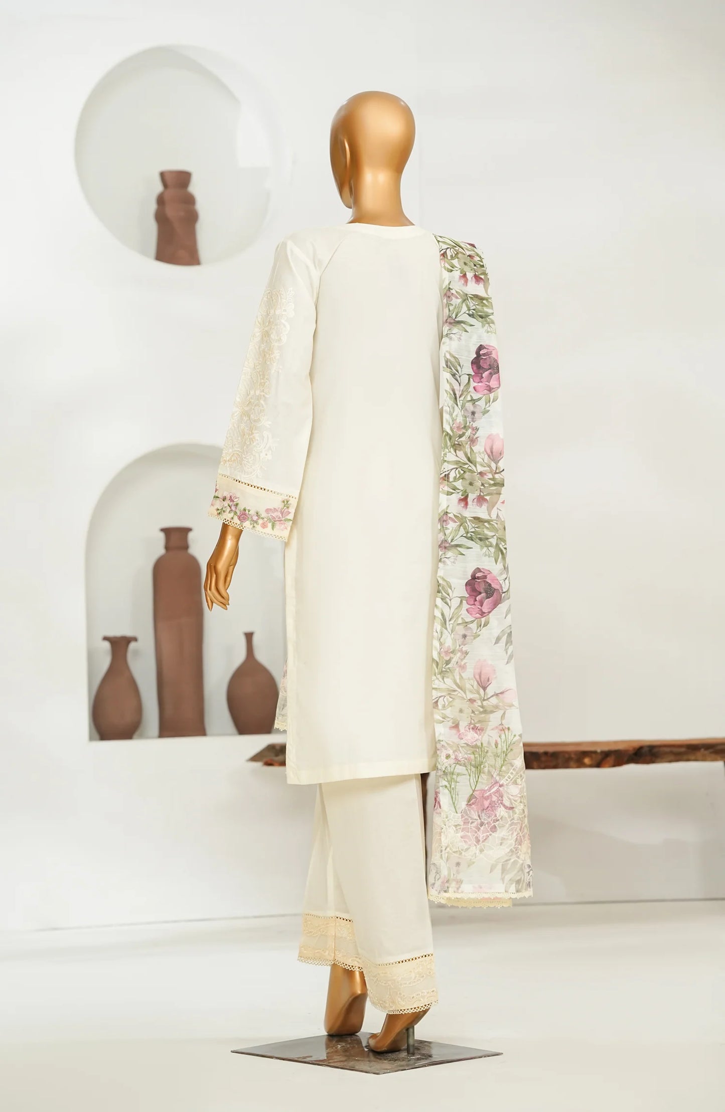Amna Khadija Embroidered Lawn 3 Piece Suit-Festive Collection