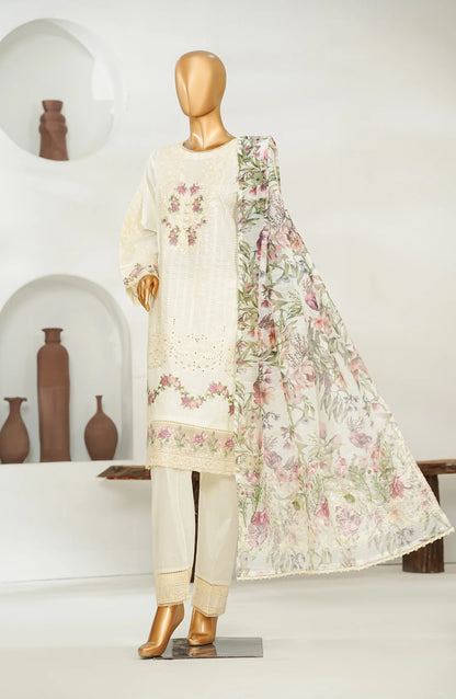 Amna Khadija Embroidered Lawn 3 Piece Suit-Festive Collection