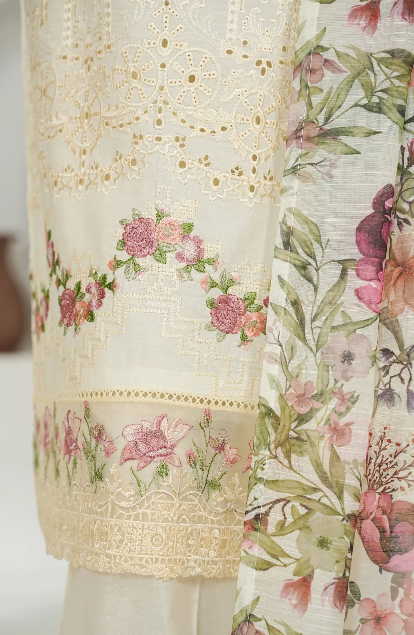 Amna Khadija Embroidered Lawn 3 Piece Suit-Festive Collection