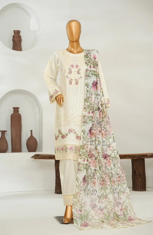 Amna Khadija Embroidered Lawn 3 Piece Suit-Festive Collection