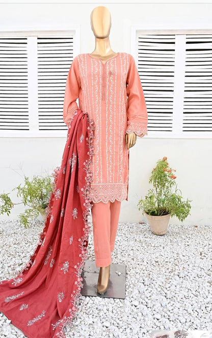 Bin Saeed Marina Cutwork Embroidered 3 Piece Suit