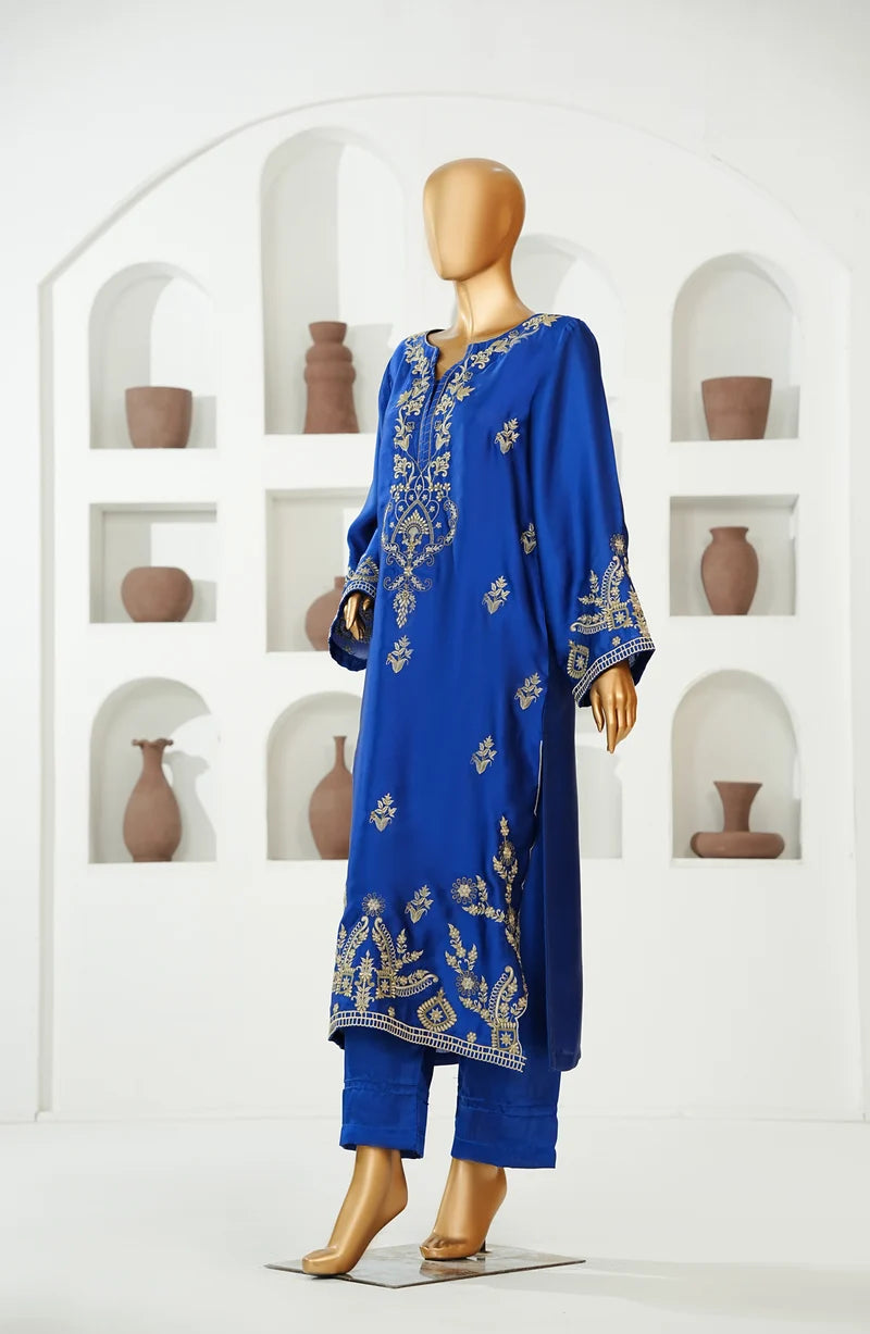 AMNA KHADIJA SILK EMBROIDERED CO-ORDS (SHIRT & PANTS)