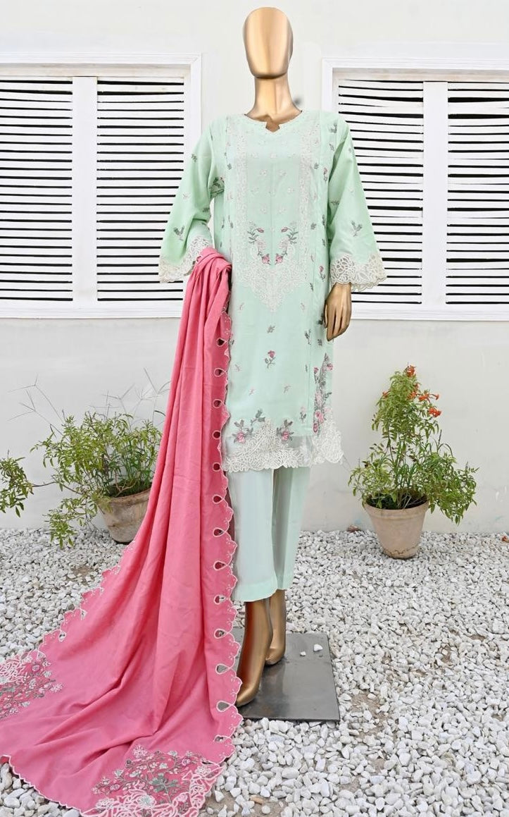 Bin Saeed Marina Cutwork Embroidered 3 Piece Suit