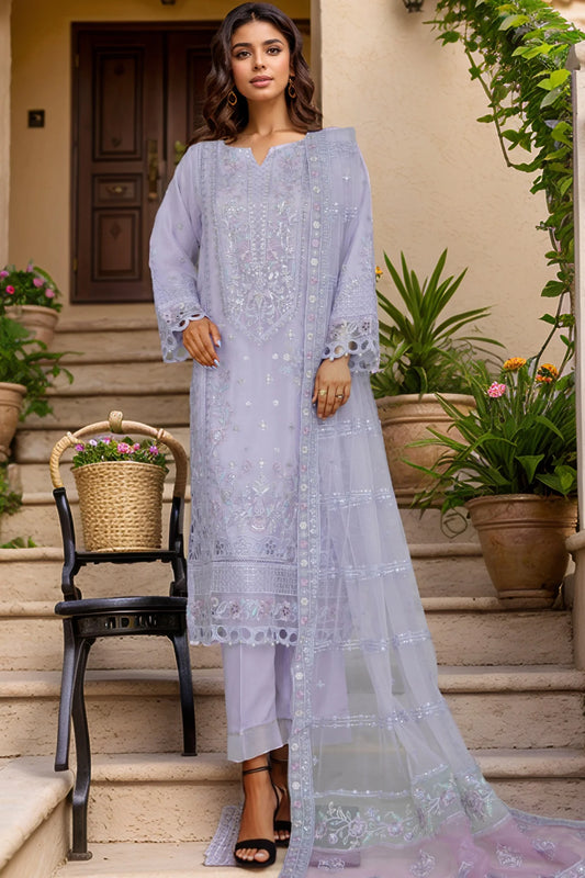 Sadabahar Mahpara Embroidered Organza 3 Piece