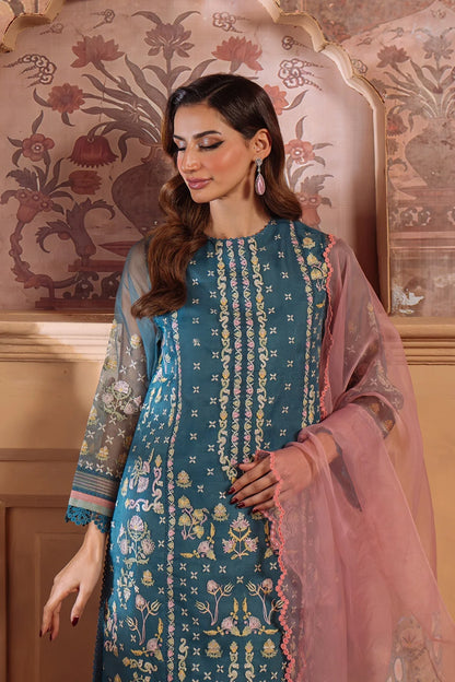 SAHAR Organza Festive Embroidered 3 Piece Suit