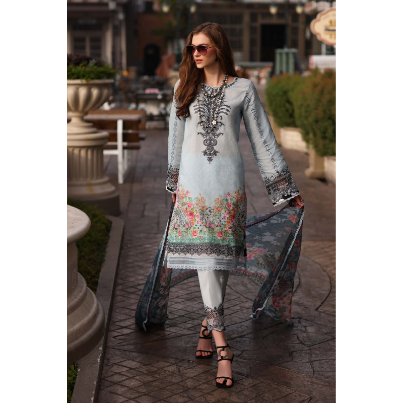 Noor by Saadia Asad Luxe Embroidered 3 Piece Suit