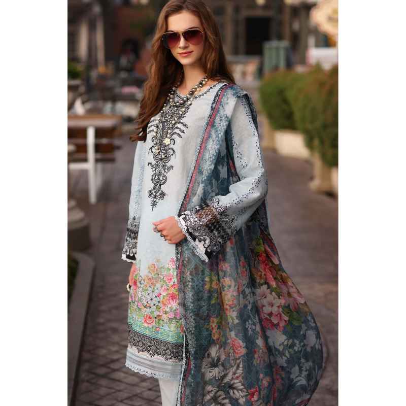 Noor by Saadia Asad Luxe Embroidered 3 Piece Suit