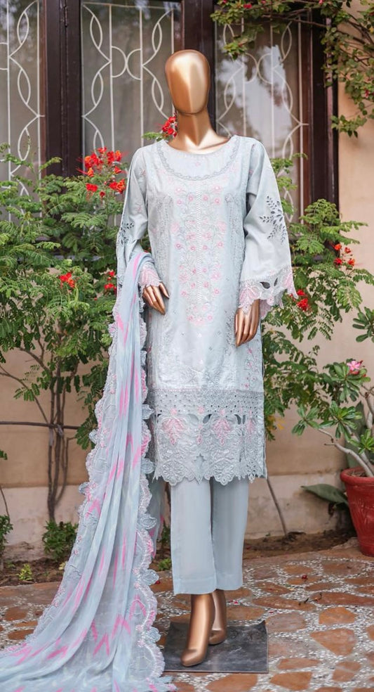 Bin Saeed Chikankari Luxury Lawn 3 Piece