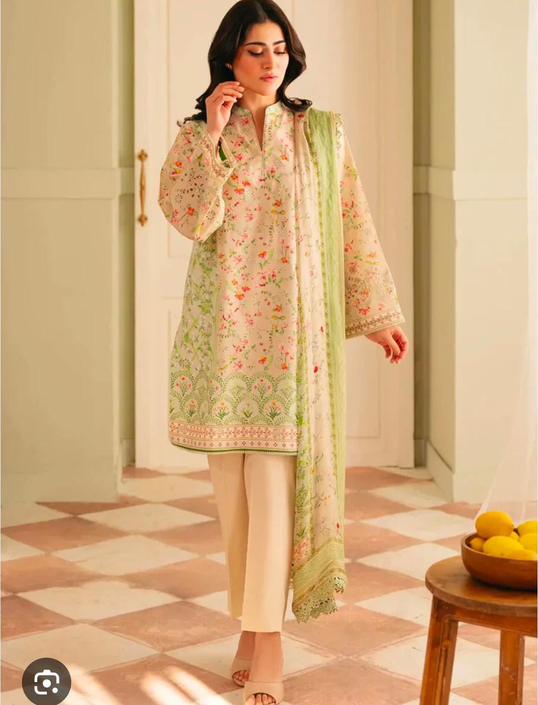 SAHAR Embroidered and Printed Lawn 3 Piece Suit