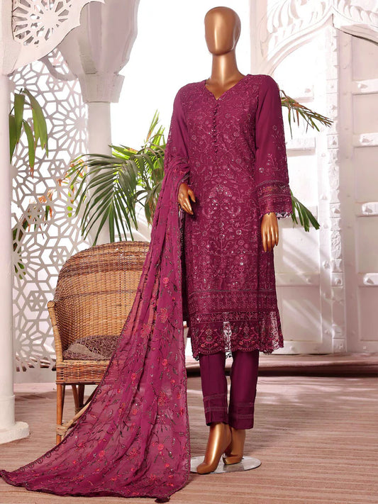 Sadabahar Embroidered Festive Formal Chiffon 3 Piece Suit