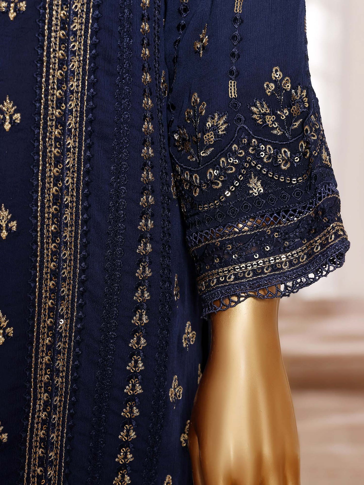 Sadabahar Embroidered Luxury Chiffon 3 Piece Suit