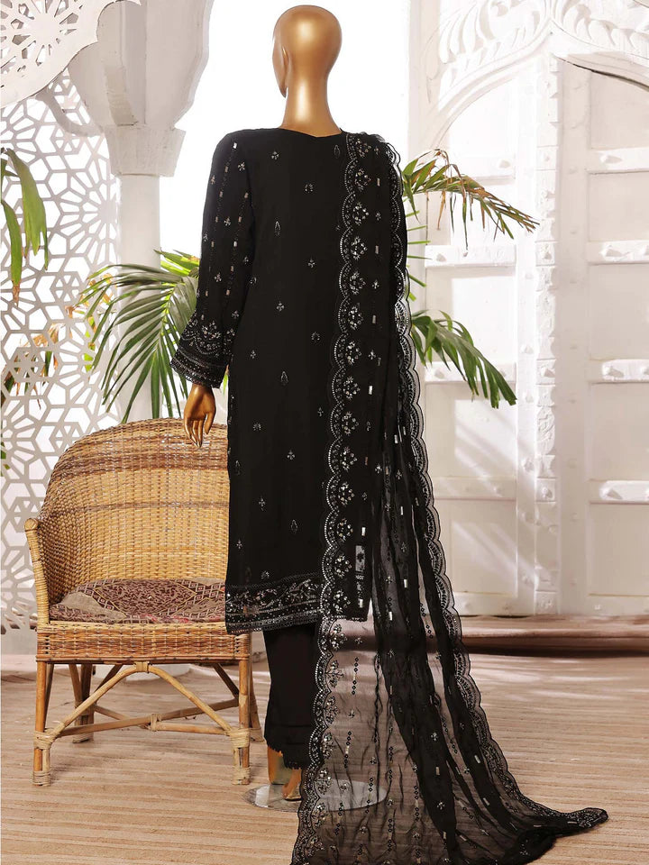 Sadabahar Embroidered Luxury Chiffon 3 Piece Suit