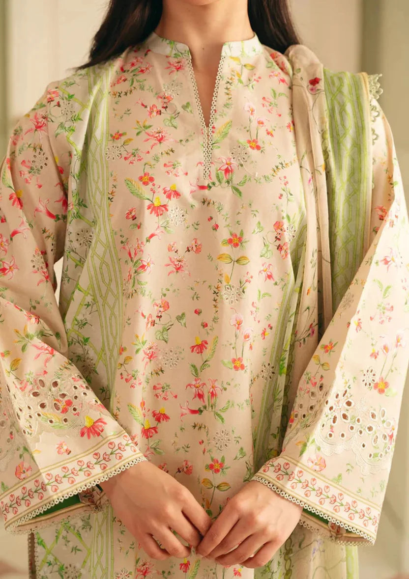 SAHAR Embroidered and Printed Lawn 3 Piece Suit