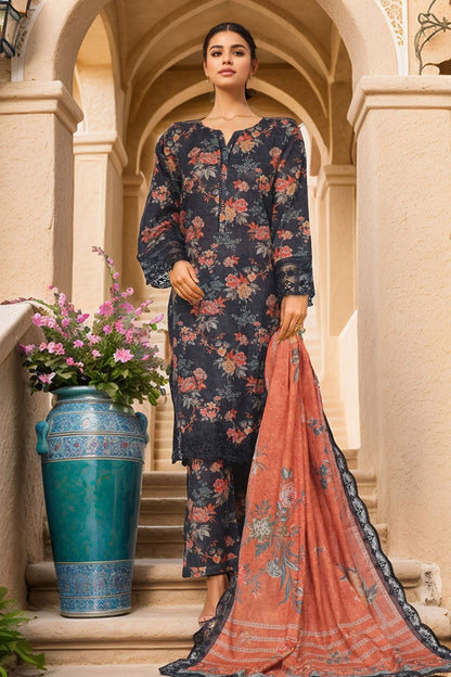 Sada Bahar Embroidered Khaddar Cutwork 3 Piece