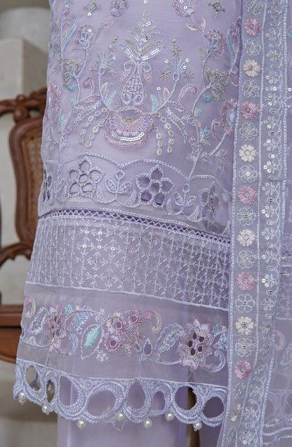 Sadabahar Mahpara Embroidered Organza 3 Piece