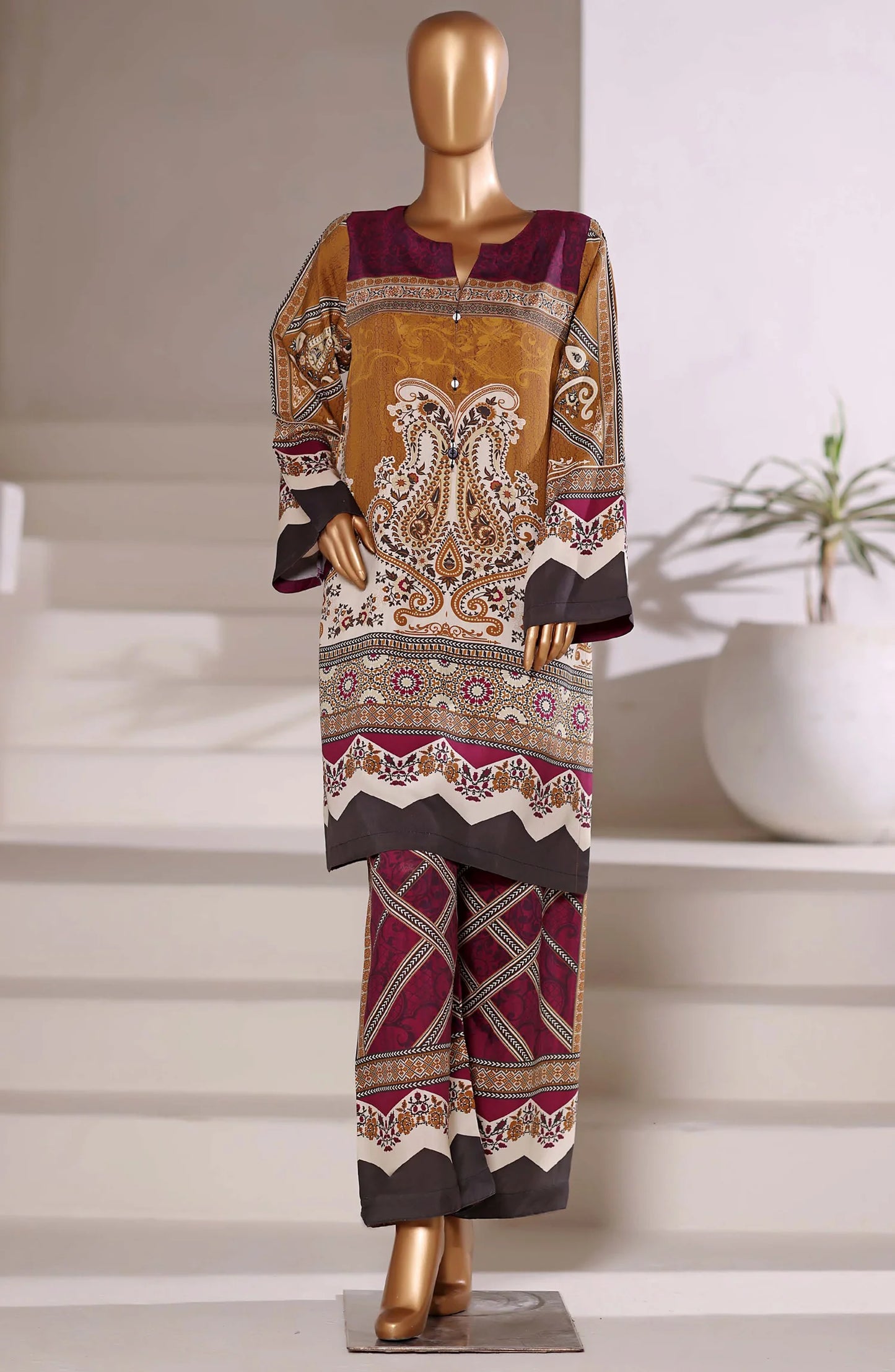 Sadabahar Viscose Linen Printed Shirt & Pants