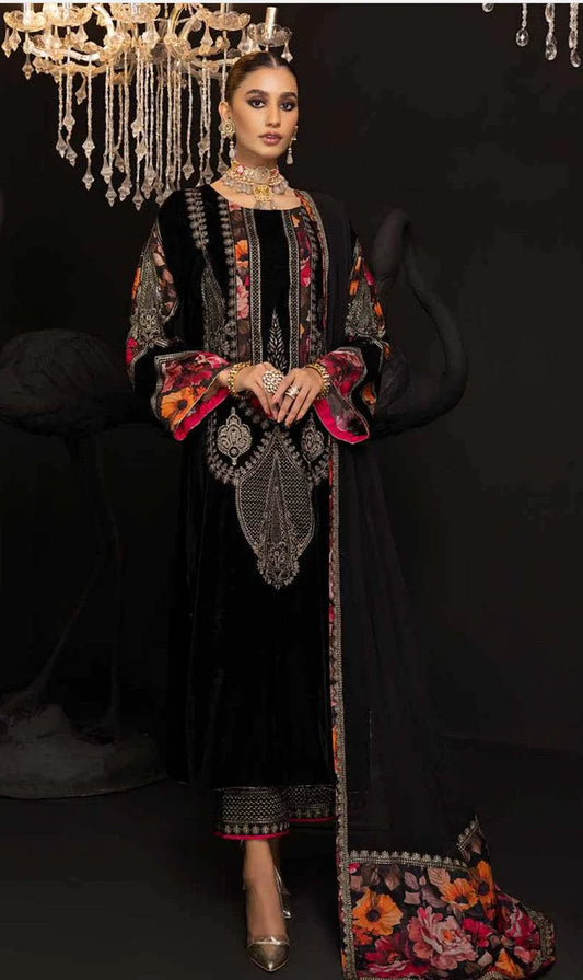 Charizma Pret Embroidered Velvet 3 Piece Suit