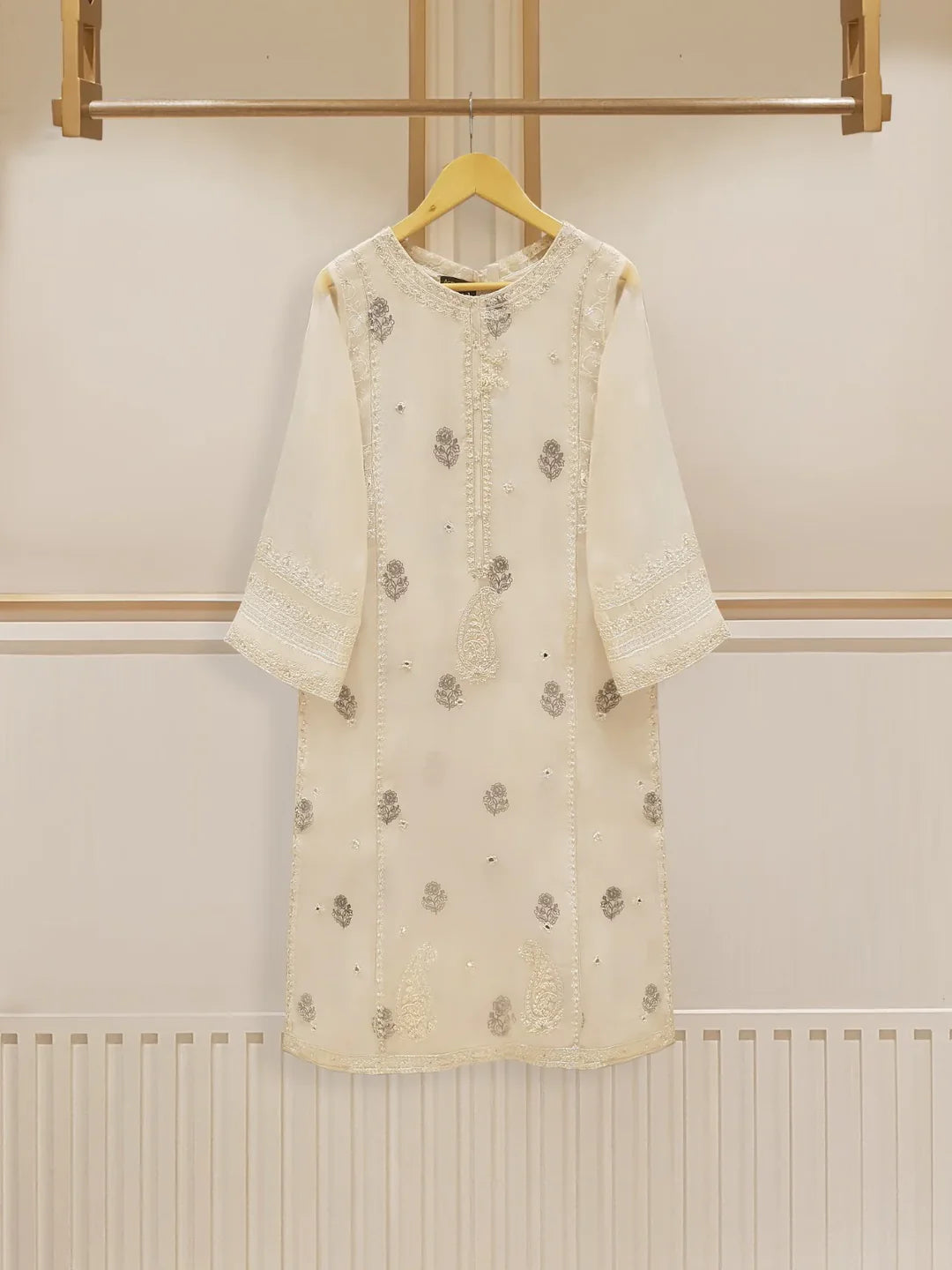 AGHANOOR 3 PIECE 100% PURE ORGANZA SUIT