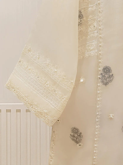 AGHANOOR 3 PIECE 100% PURE ORGANZA SUIT