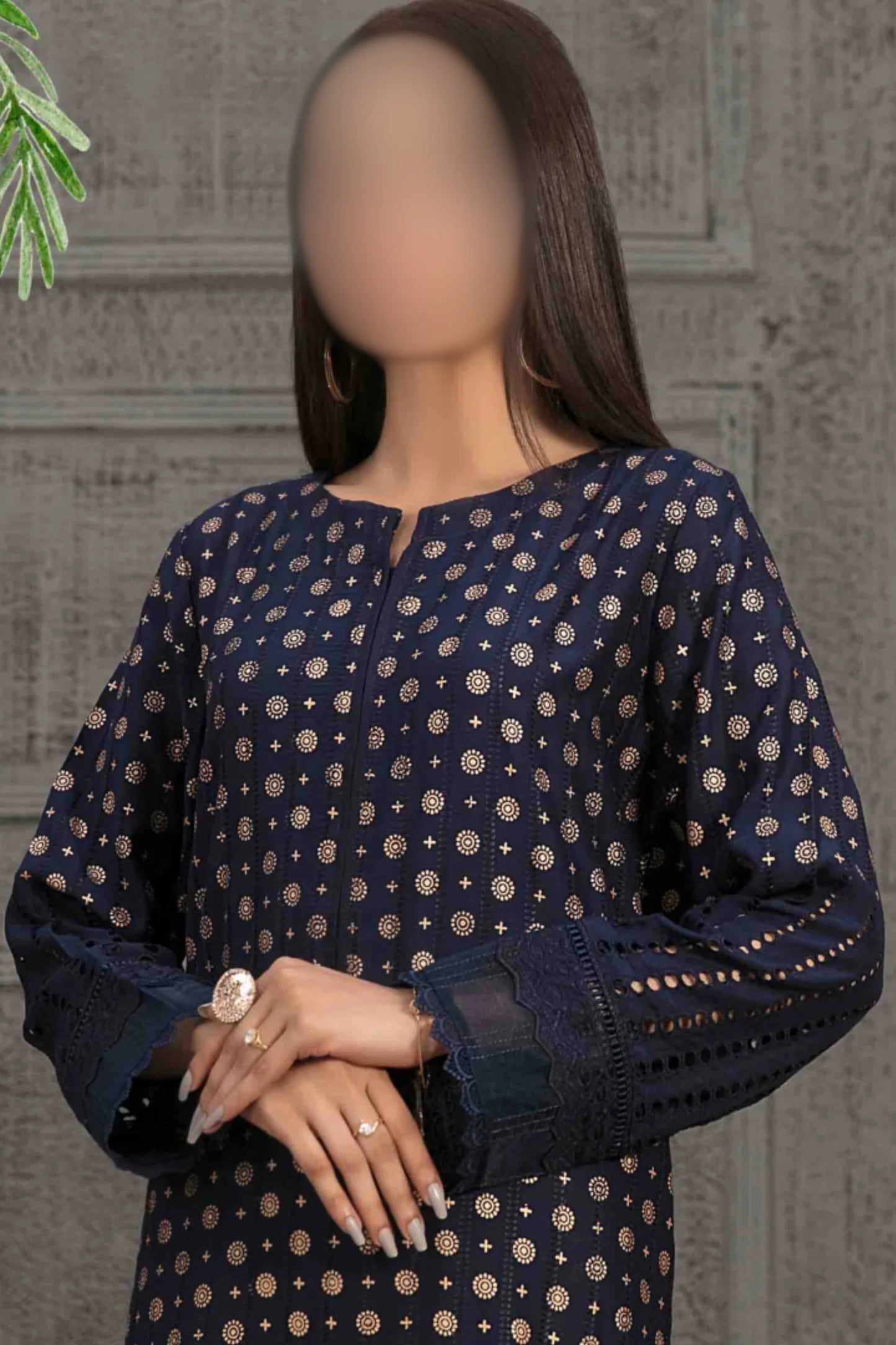 Viscose Silk Embroidered Schiffili Shirt