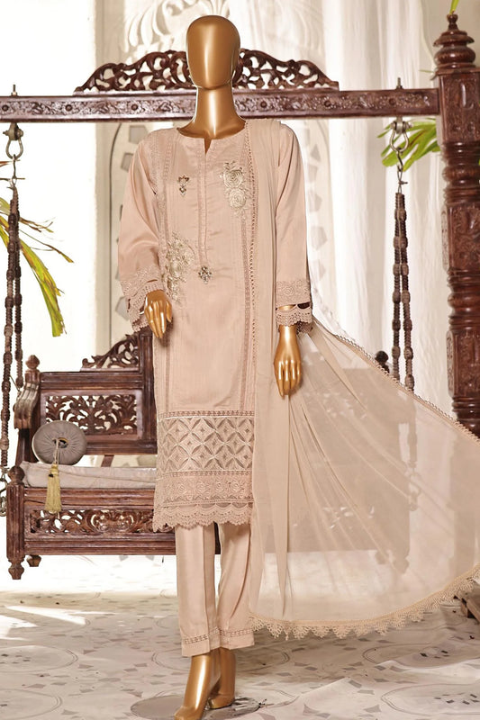 Sadabahar Embroidered Viscose Silk 3 Piece Suit