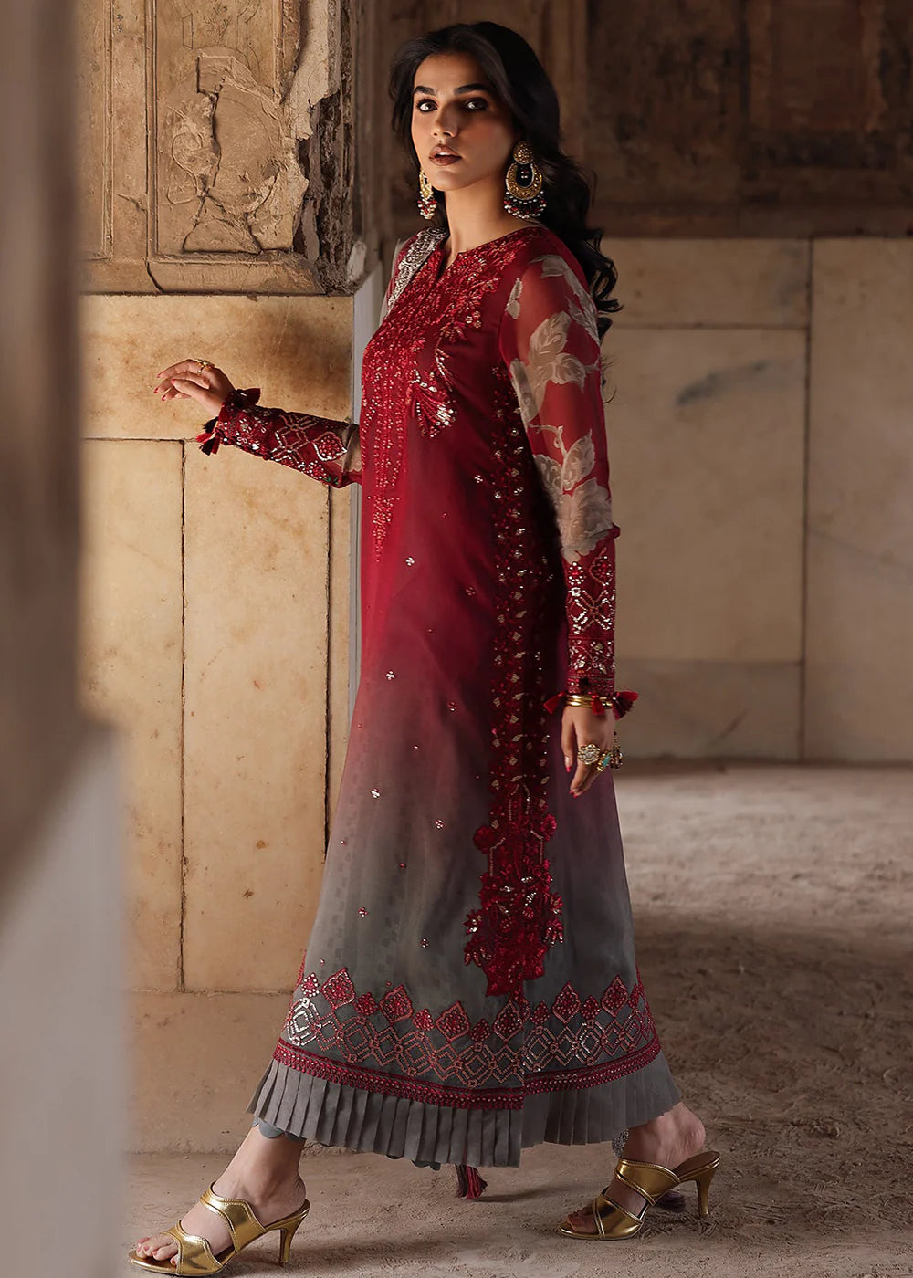 CHARIZMA LUXURY CHIFFON 3 PIECE SUIT