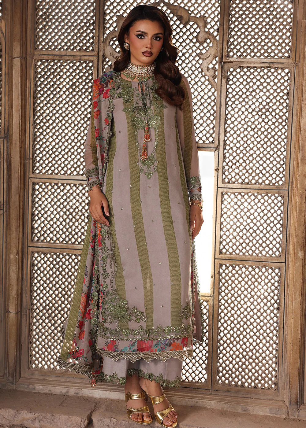 CHARIZMA LUXURY CHIFFON 3 PIECE SUIT