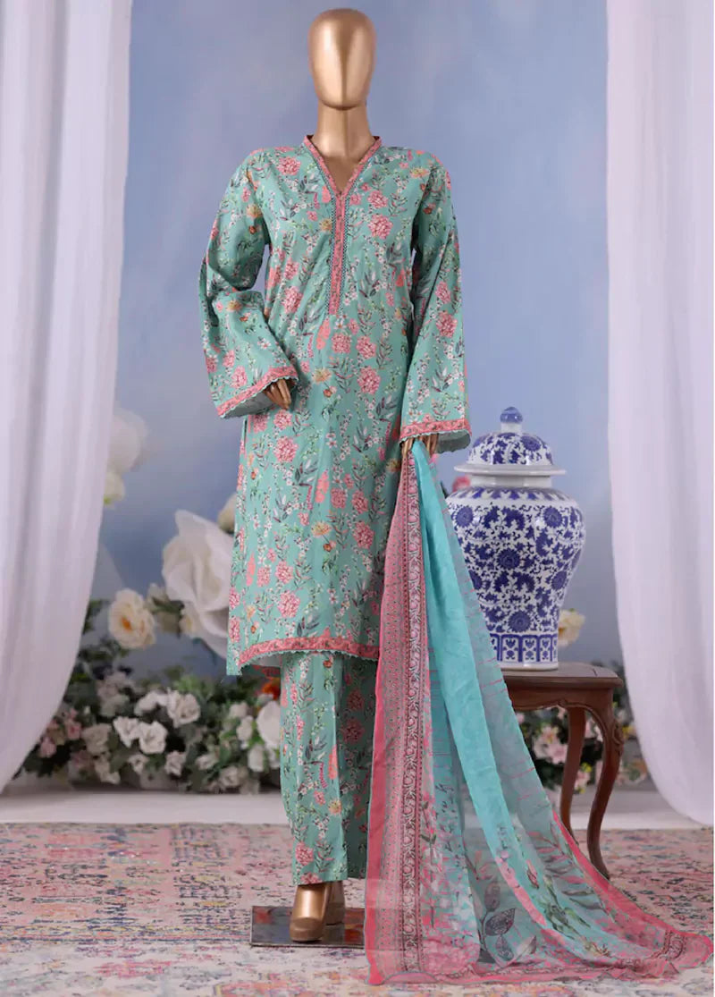 Bin Saeed 3 Piece Lawn Cotton Suit
