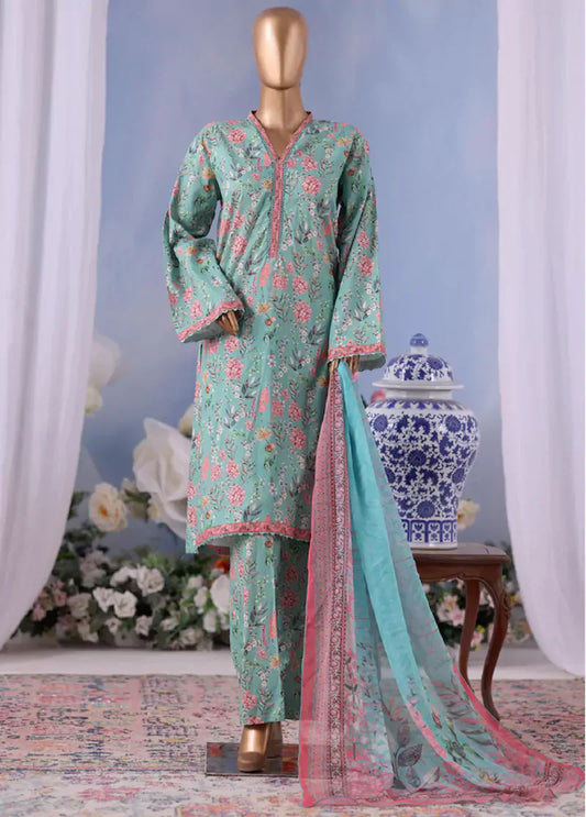 Bin Saeed 3 Piece Lawn Cotton Suit