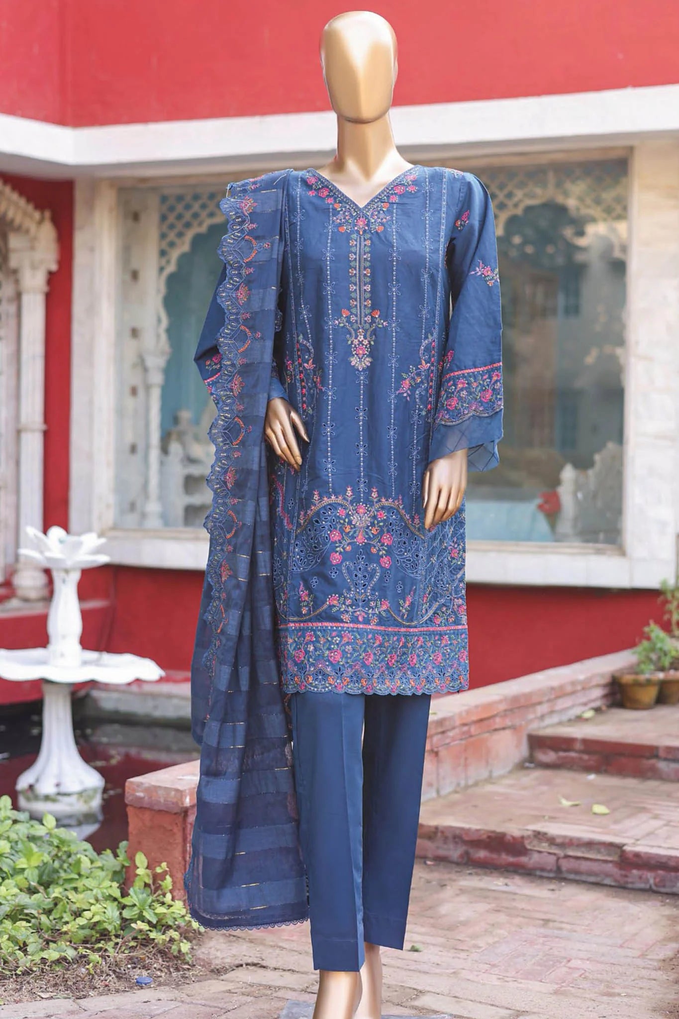 Bin Saeed Embroidered Lawn 3 Piece