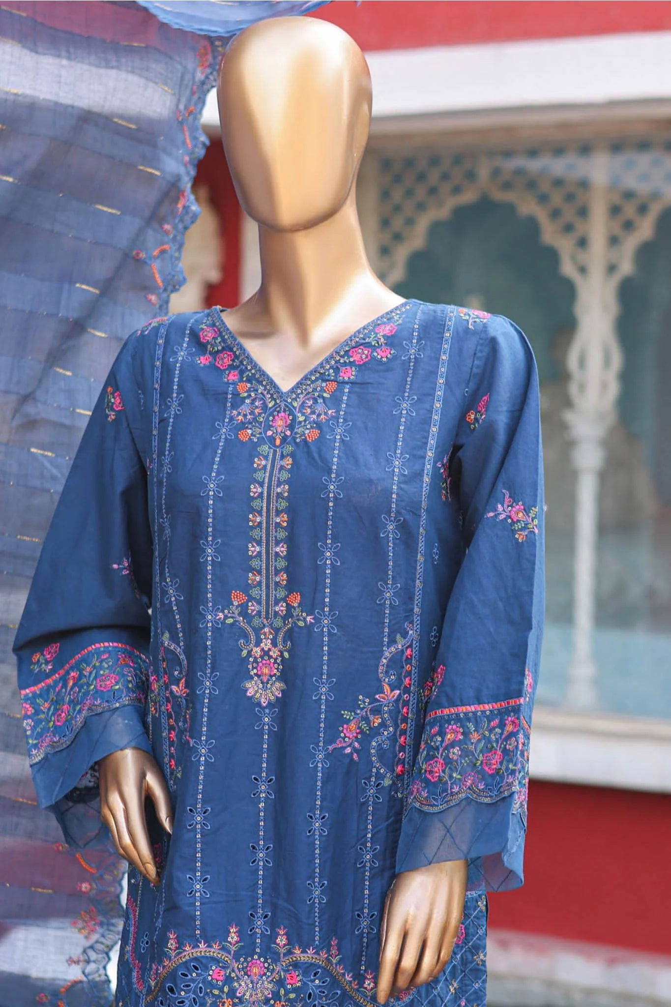 Bin Saeed Embroidered Lawn 3 Piece