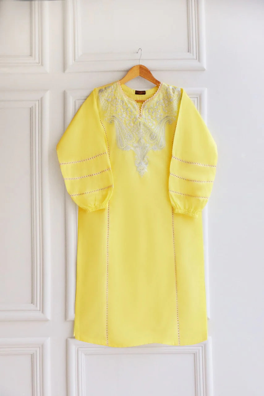 AGHANOOR EMBROIDERED LAWN SHIRT WITH CHIFFON DUPATTA